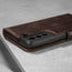 Camera cutout on the Dark Brown Leather Phone Case for Samsung Galaxy S22
