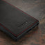 Back of the Black with Red Details Leather Bumper Case for Galaxy S23 Ultra