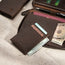 Detachable card holder included with the Dark Brown Leather Solo Travel Wallet