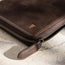 Close up of the Dark Brown Leather Solo Travel Wallet