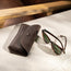 Dark Brown Leather Sunglasses Case